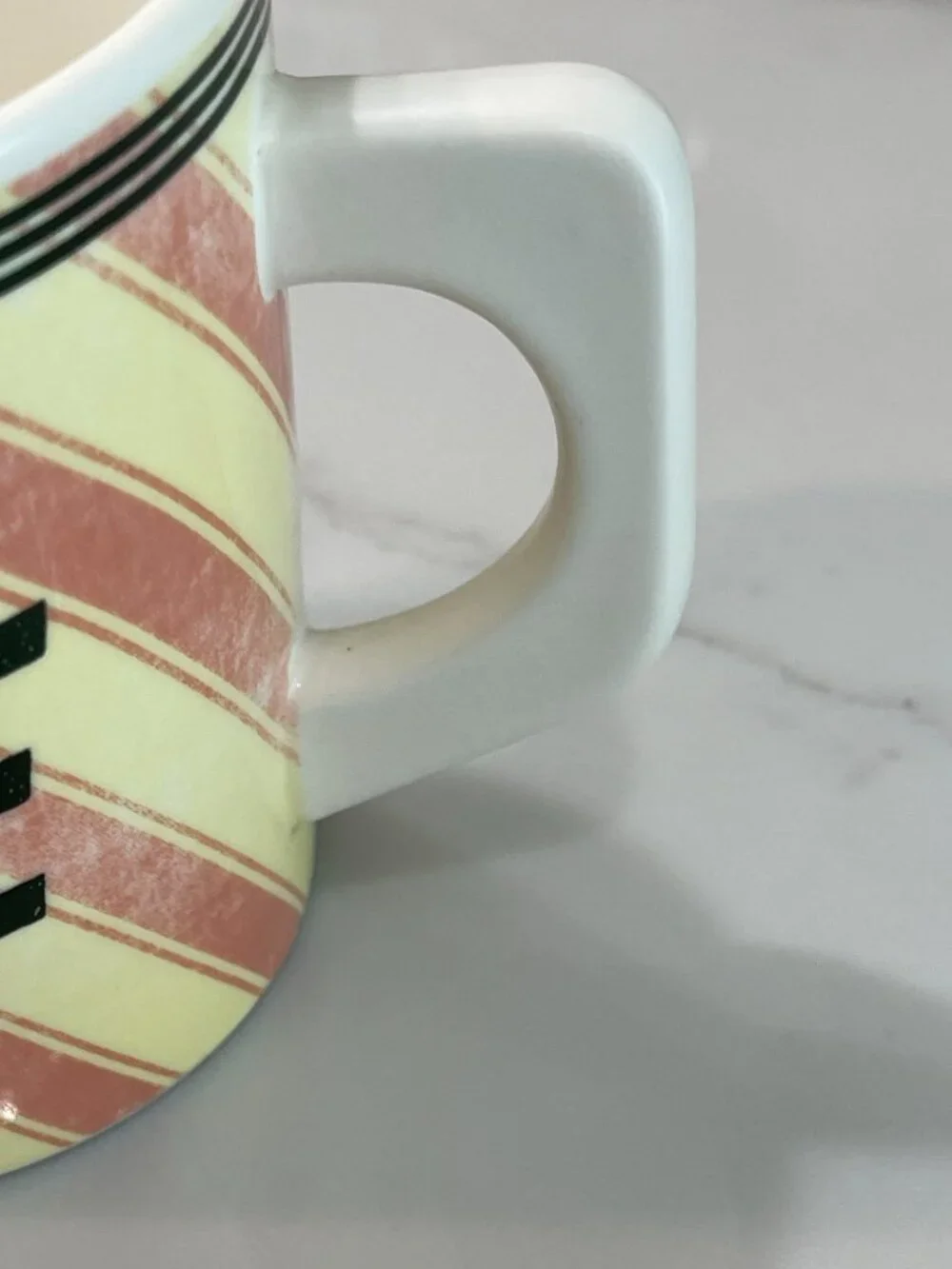 Set of 2; Enjoy Coffee Pink Retro Mugs -Anthero Roasters -NEW
